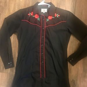 Long sleeve western rodeo shirt
